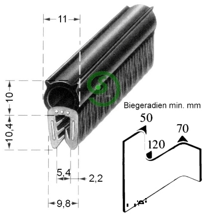 Kantenschutz Moosgummi-Profil Klemmber 1-3 mm