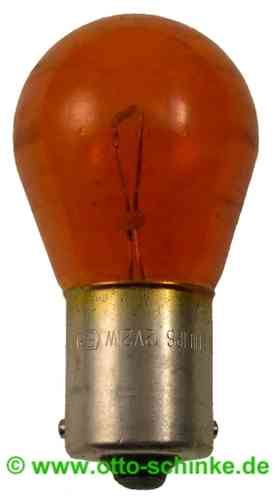 Kugellampe 12 V 21 W orange