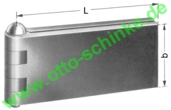 Scharnier ger Öffnungsw ca 250° 60 x 80 mm