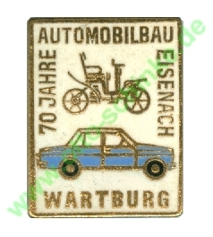 Wartburg 70 Jahre Brosche