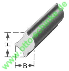 Füllerprofil PVC für H-Profil 9,5 x 7,5 Gr 2
