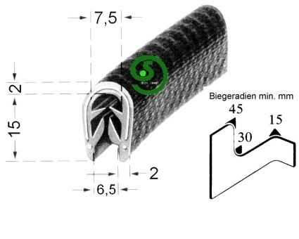 flexibler Kantenschutz Klemmber. 4,0 - 6,0 mm