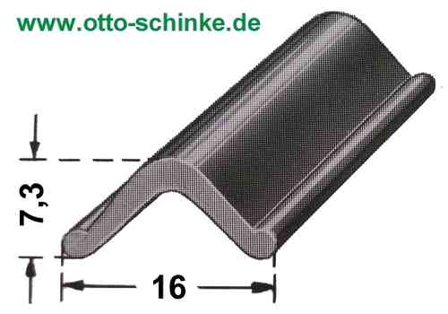 Füller PVC Zierleisten 16,0 x 7,3 mm schwarz