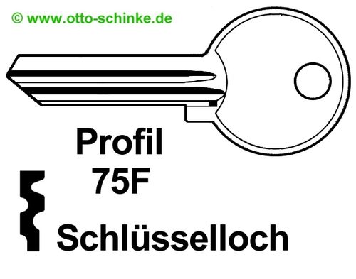 Schlüsselrohling 27,5 Profil 75F